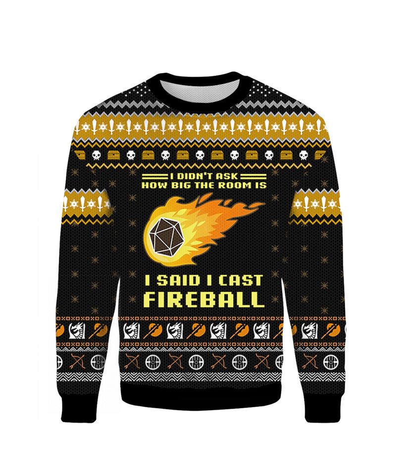 I Said I Cast Fireball Ugly Christmas Sweater For Men & Women Christmas Gift Sweater PT1395 - WeCustomit
