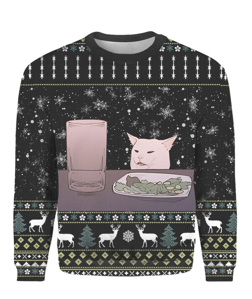 Funny Cat Ugly Christmas Sweater For Men & Women Christmas Gift Sweater PT1400 - WeCustomit