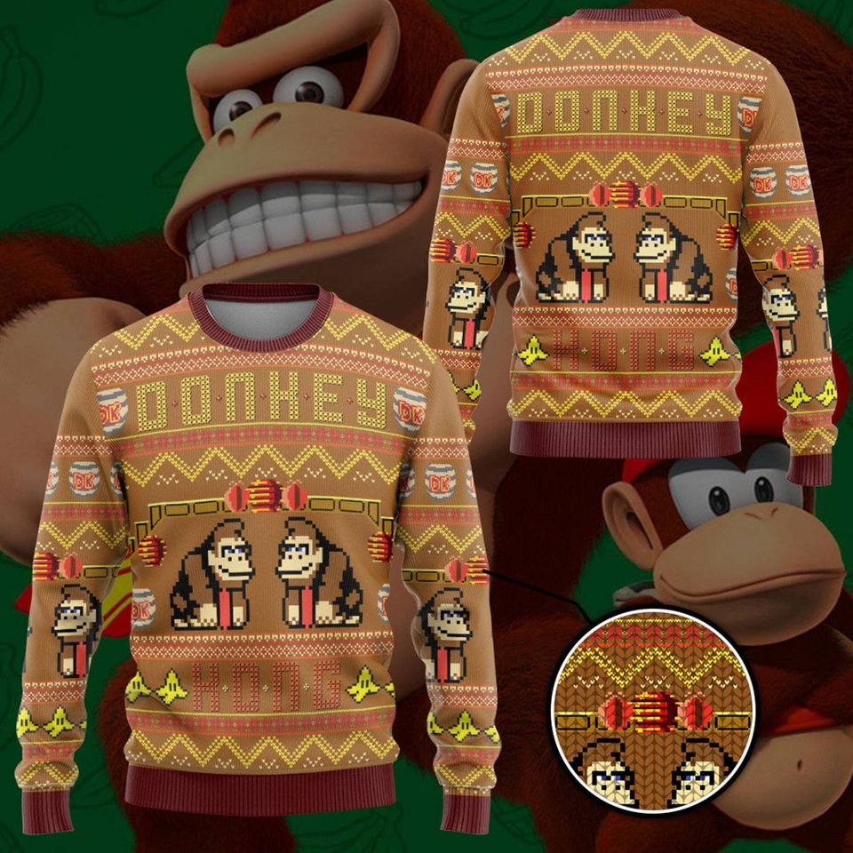 Donkey Kong Ugly Christmas Sweater For Men & Women Christmas Gift Sweater PT1412 - WeCustomit