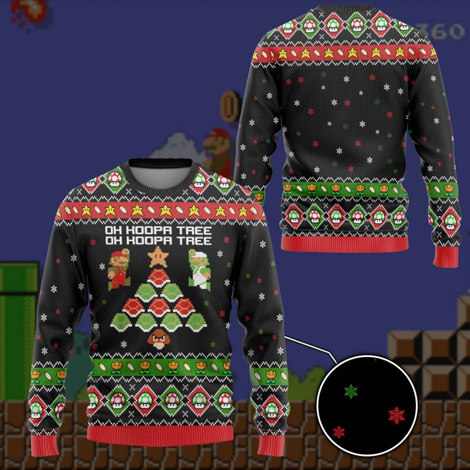 Oh Hoopa Tree Ugly Christmas Sweater For Men & Women Christmas Gift Sweater PT1415 - WeCustomit
