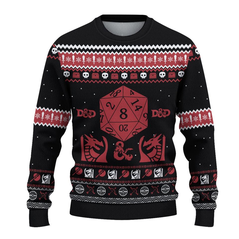 Dungeons And Dragons Ugly Christmas Sweater For Men & Women Christmas Gift Sweater PT1433 - WeCustomit