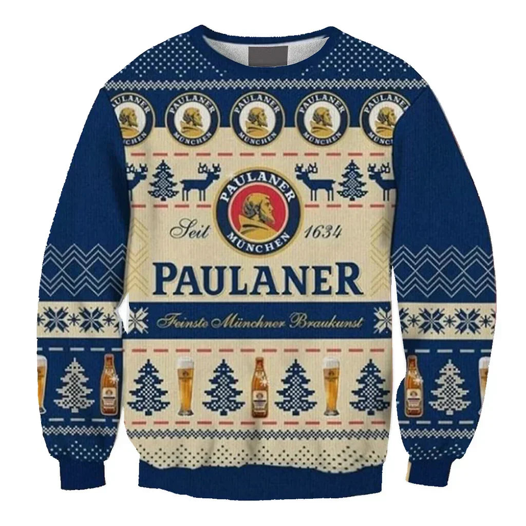 Unisex Paulaner Garten 3D Ugly Christmas Sweater For Men & Women Christmas Gift Sweater BH1061 - WeCustomit