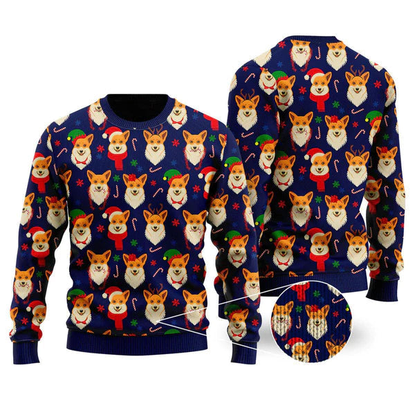 Merry Corgmas Corgi Dog Lover Ugly Christmas Sweater For Men & Women Christmas Gift Sweater US2229 - WeCustomit