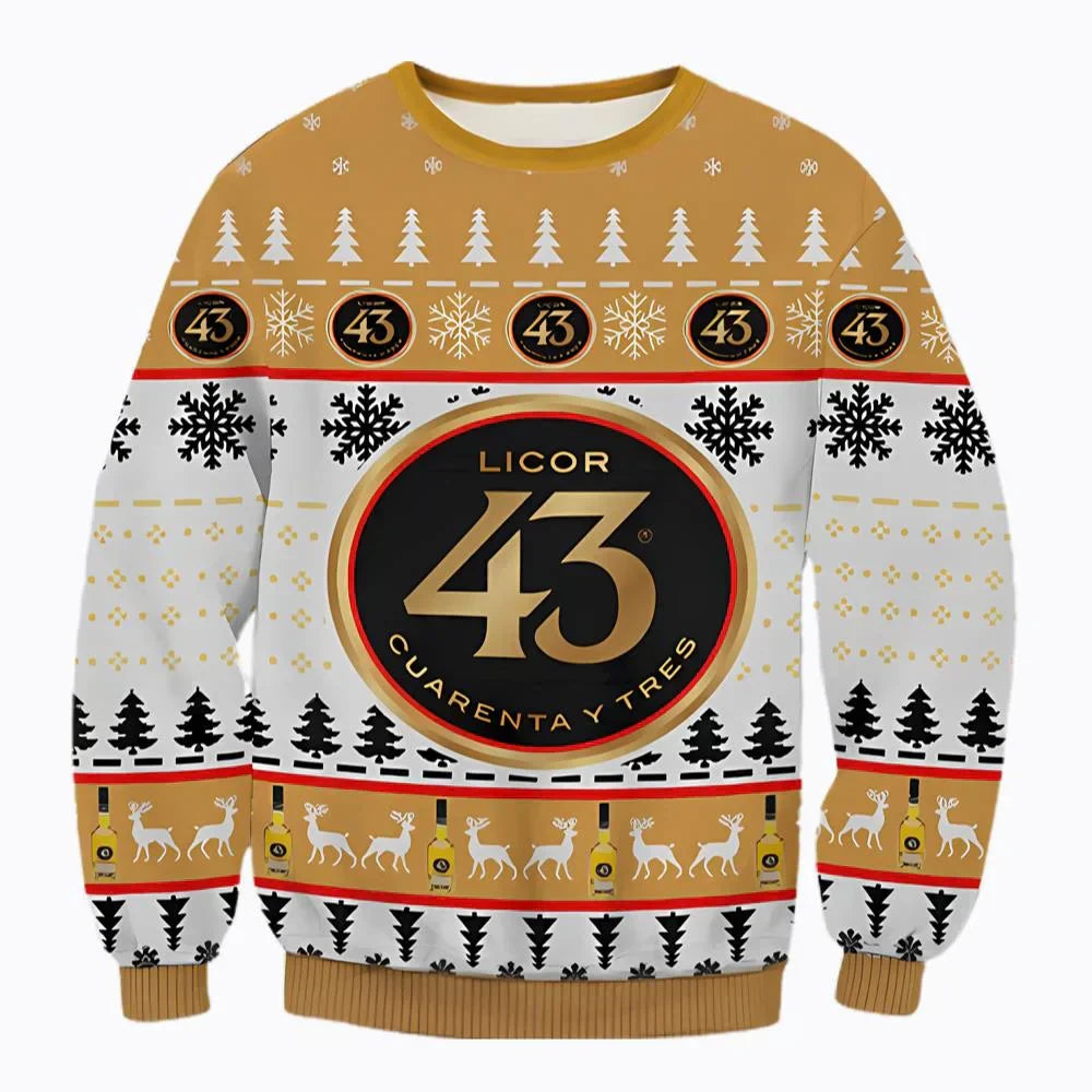 Unisex Licor 43 Cuarenta Y Tres 3D Ugly Christmas Sweater For Men & Women Christmas Gift Sweater BH1125 - WeCustomit