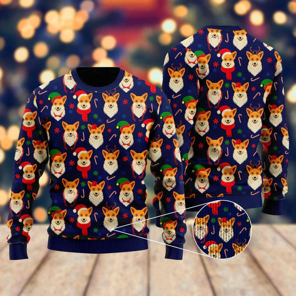 Merry Corgmas Corgi Dog Lover Ugly Christmas Sweater For Men & Women Christmas Gift Sweater US2229 - WeCustomit