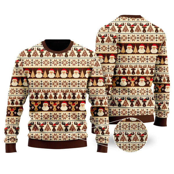 Vintage Nordic Style Xmas Coming Ugly Christmas Sweater For Men & Women Christmas Gift Sweater US2346 - WeCustomit