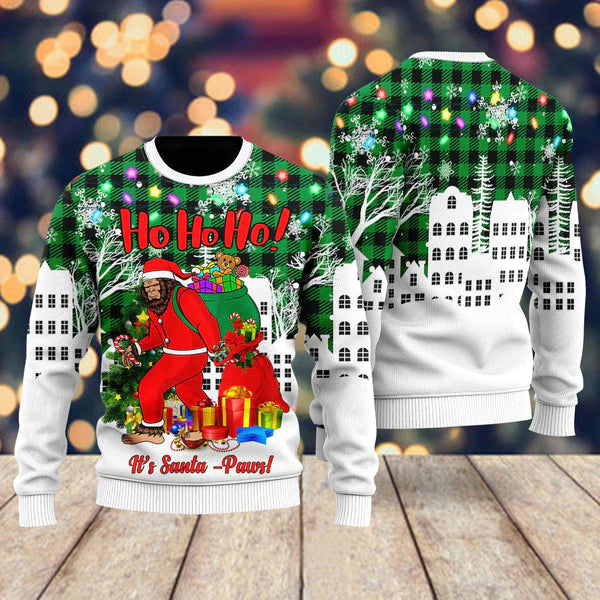 It’s Santa Paws Christmas Ugly Christmas Sweater For Men & Women Christmas Gift Sweater US1353 - WeCustomit