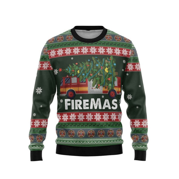 Firefighter Fireman Ugly Christmas Sweater For Men & Women Christmas Gift Sweater US3243 - WeCustomit