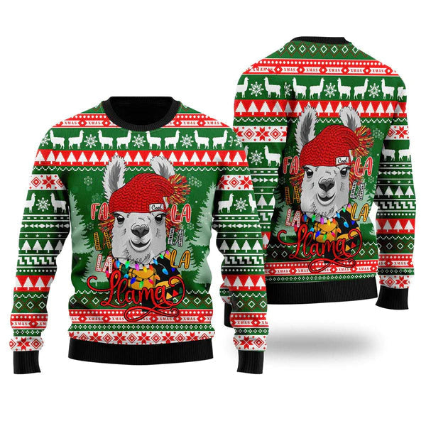 Fa La La La Llama Merry Christmas Ugly Christmas Sweater For Men & Women Christmas Gift Sweater US1440 - WeCustomit