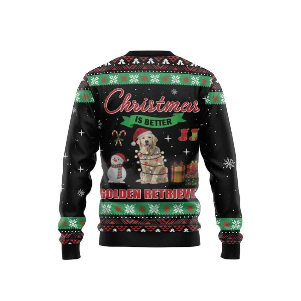 Christmas Is Better With Dog Ugly Christmas Sweater For Men & Women Christmas Gift Sweater US3239 - WeCustomit