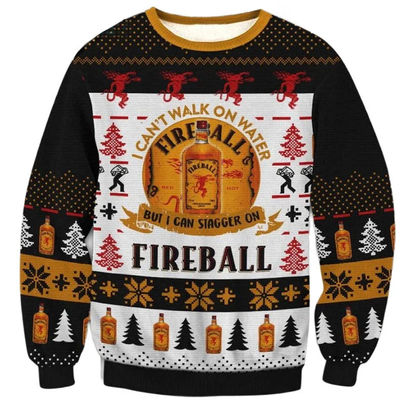 Unisex Liquor 3D Ugly Christmas Sweater For Men & Women Christmas Gift Sweater BH1227 - WeCustomit