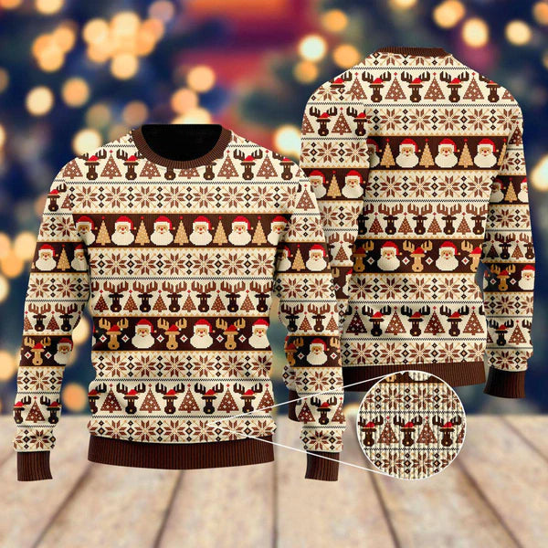 Vintage Nordic Style Xmas Coming Ugly Christmas Sweater For Men & Women Christmas Gift Sweater US2346 - WeCustomit