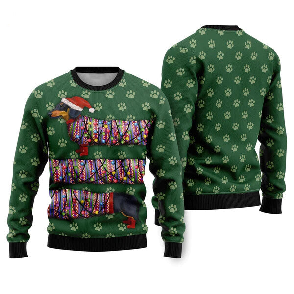 Dachshund Ugly Christmas Sweater For Men & Women Christmas Gift Sweater US1675 - WeCustomit