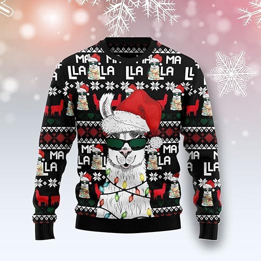 Llama Xmas Ugly Christmas Sweater For Men & Women Christmas Gift Sweater US3241 - WeCustomit