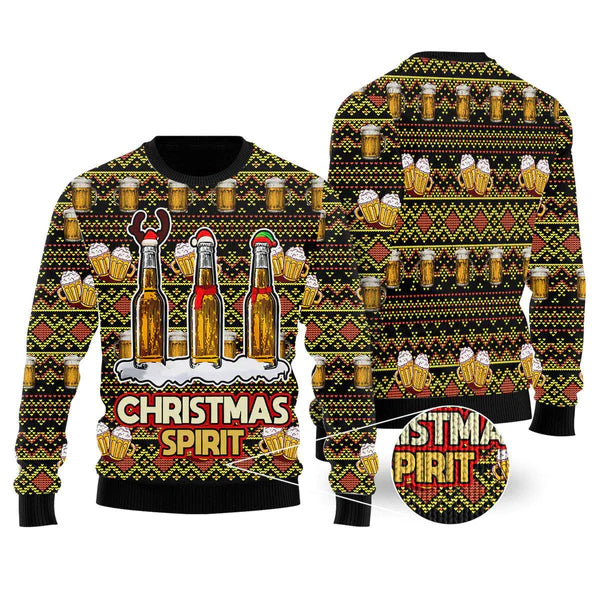 Oktoberfest Spirit Beer Ugly Christmas Sweater For Men & Women Christmas Gift Sweater US1633 - WeCustomit