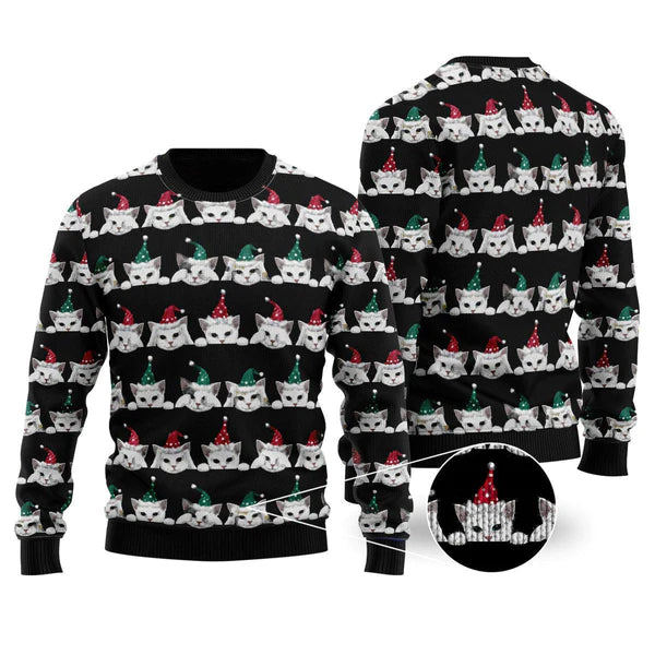 Merry Catmas Ugly Christmas Sweater For Men & Women Christmas Gift Sweater US2347 - WeCustomit