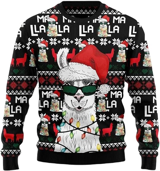 Llama Xmas Ugly Christmas Sweater For Men & Women Christmas Gift Sweater US3241 - WeCustomit
