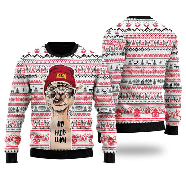 Naughty Llama Christmas Ugly Christmas Sweater For Men & Women Christmas Gift Sweater US1096 - WeCustomit