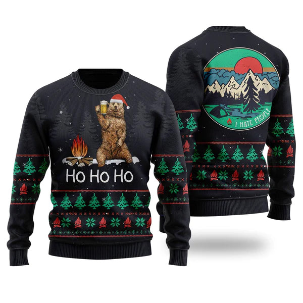 Ho Ho Ho Beer Ugly Christmas Sweater For Men & Women Christmas Gift Sweater US1635 - WeCustomit