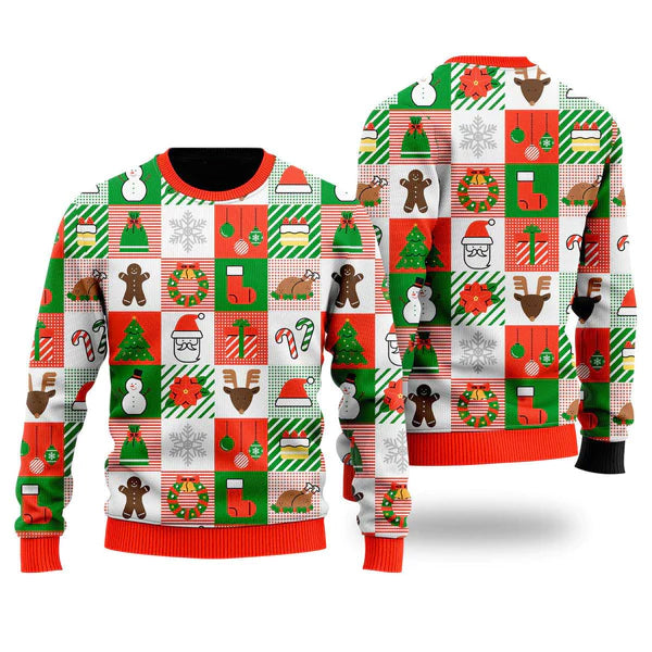 Merry Christmas Light It Up Pattern Ugly Christmas Sweater For Men & Women Christmas Gift Sweater US1406 - WeCustomit