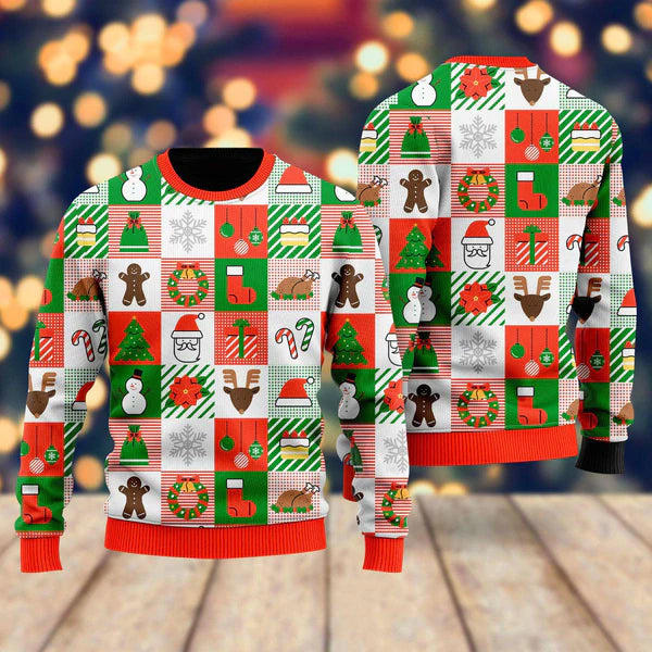 Merry Christmas Light It Up Pattern Ugly Christmas Sweater For Men & Women Christmas Gift Sweater US1406 - WeCustomit