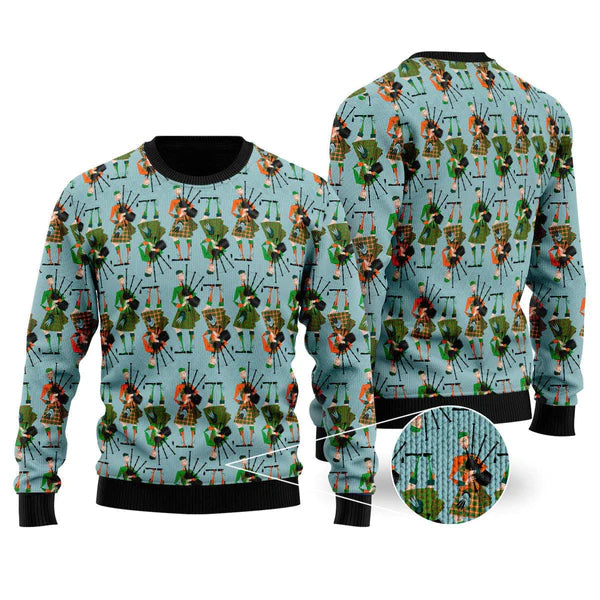 Scottish Bagpipes Ugly Christmas Sweater For Men & Women Christmas Gift Sweater US2349 - WeCustomit