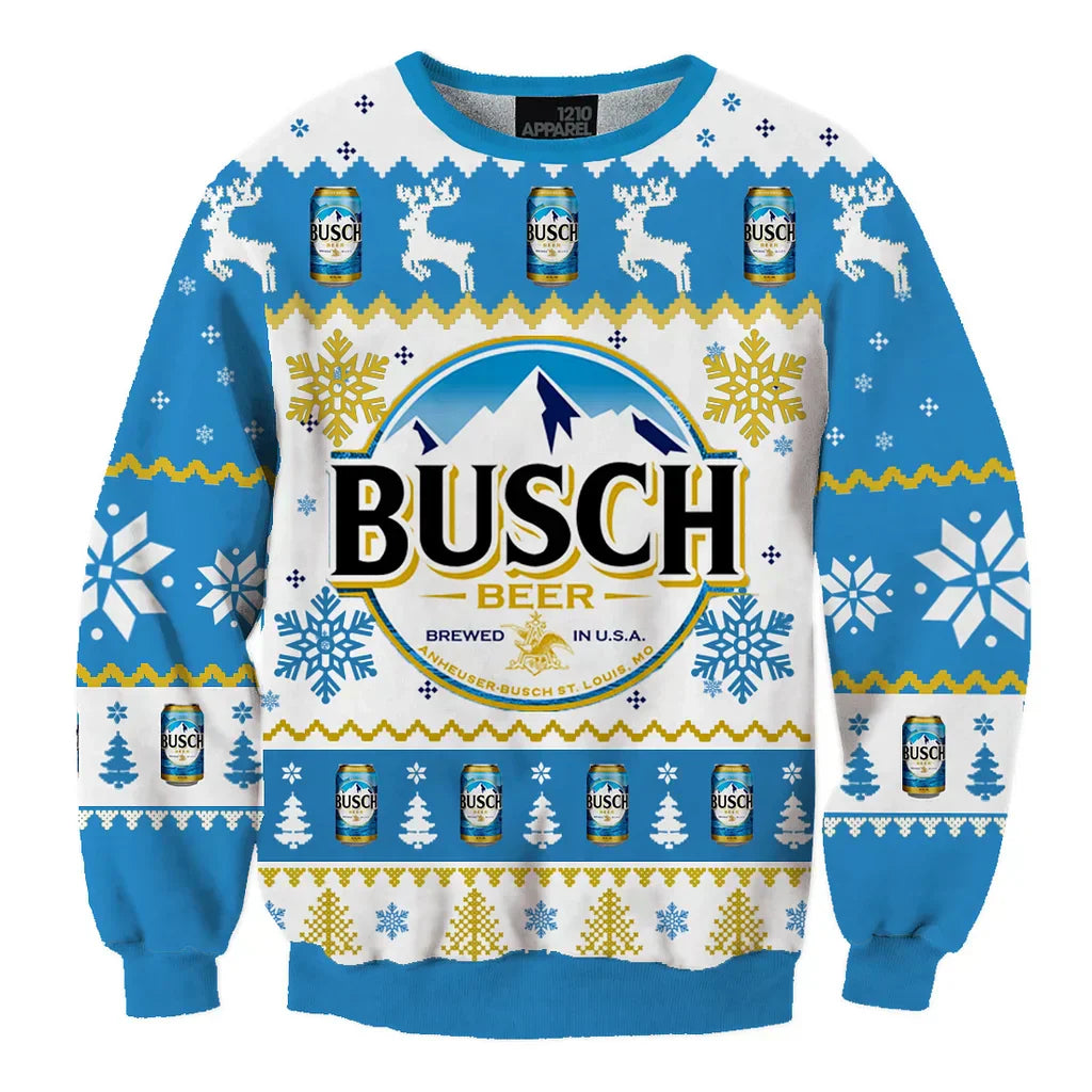 Unisex B Brand Light Beers 3D Ugly Christmas Sweater For Men & Women Christmas Gift Sweater BH1264 - WeCustomit