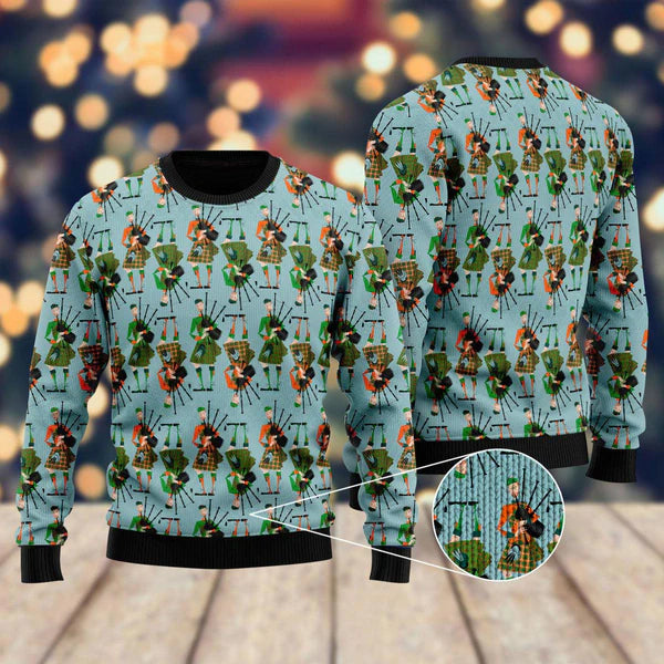 Scottish Bagpipes Ugly Christmas Sweater For Men & Women Christmas Gift Sweater US2349 - WeCustomit