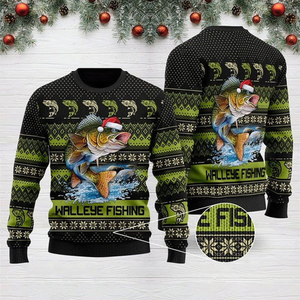Fishing Christmas Ugly Christmas Sweater For Men & Women Christmas Gift Sweater US3244 - WeCustomit
