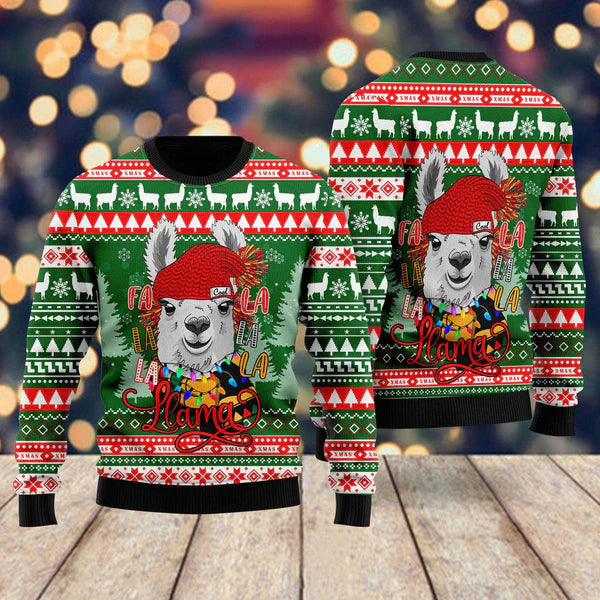 Fa La La La Llama Merry Christmas Ugly Christmas Sweater For Men & Women Christmas Gift Sweater US1440 - WeCustomit