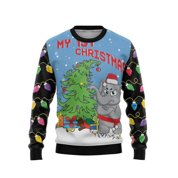 Elephant Best Gift For Xmas Ugly Christmas Sweater For Men & Women Christmas Gift Sweater US3240 - WeCustomit