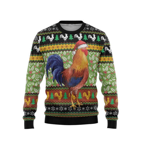 Chicken Christmas Ugly Christmas Sweater For Men & Women Christmas Gift Sweater US3242 - WeCustomit