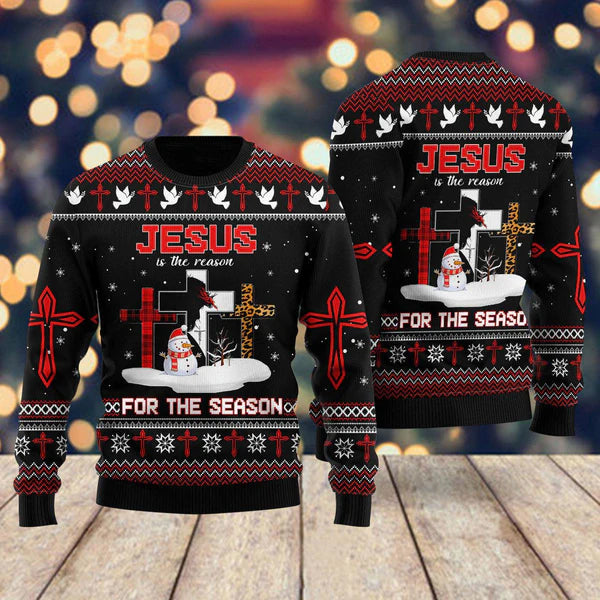 Jesus The Reason for The Season Ugly Christmas Sweater For Men & Women Christmas Gift Sweater US2237 - WeCustomit