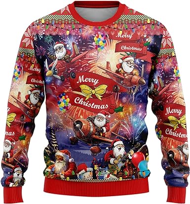 Santa Claus Lovers Ugly Christmas Sweater For Men & Women Christmas Gift Sweater US3811 - WeCustomit