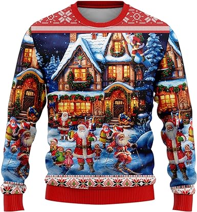 Santa Claus Lovers Ugly Christmas Sweater For Men & Women Christmas Gift Sweater US3813 - WeCustomit