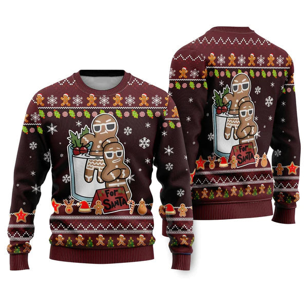 Cute Cookies For Santa Ugly Christmas Sweater For Men & Women Christmas Gift Sweater US2022 - WeCustomit