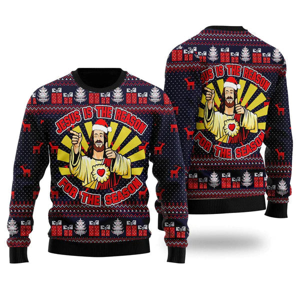 Funny Jesus Ugly Christmas Sweater For Men & Women Christmas Gift Sweater US2241 - WeCustomit