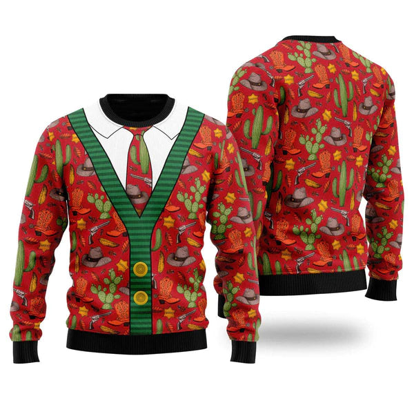 Cowboy Ugly Christmas Sweater For Men & Women Christmas Gift Sweater US1110 - WeCustomit