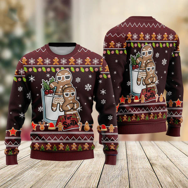 Cute Cookies For Santa Ugly Christmas Sweater For Men & Women Christmas Gift Sweater US2022 - WeCustomit