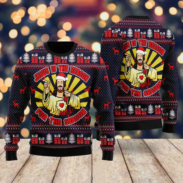 Funny Jesus Ugly Christmas Sweater For Men & Women Christmas Gift Sweater US2241 - WeCustomit