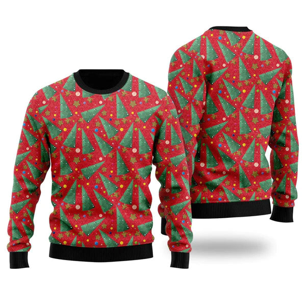 Jingle Jingle Xmas Tree Pattern Ugly Christmas Sweater For Men & Women Christmas Gift Sweater US2244 - WeCustomit