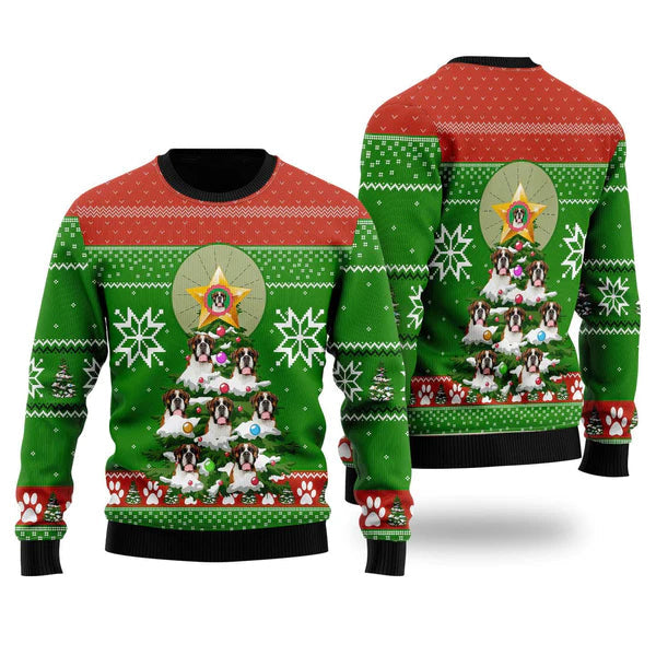Dog Lover Tree Ugly Christmas Sweater For Men & Women Christmas Gift Sweater US1811 - WeCustomit