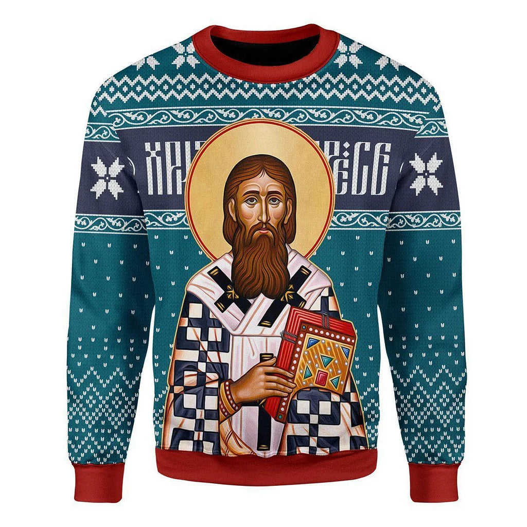 Saint Sava Ugly Christmas Sweater For Men & Women Christmas Gift Sweater US4187 - WeCustomit