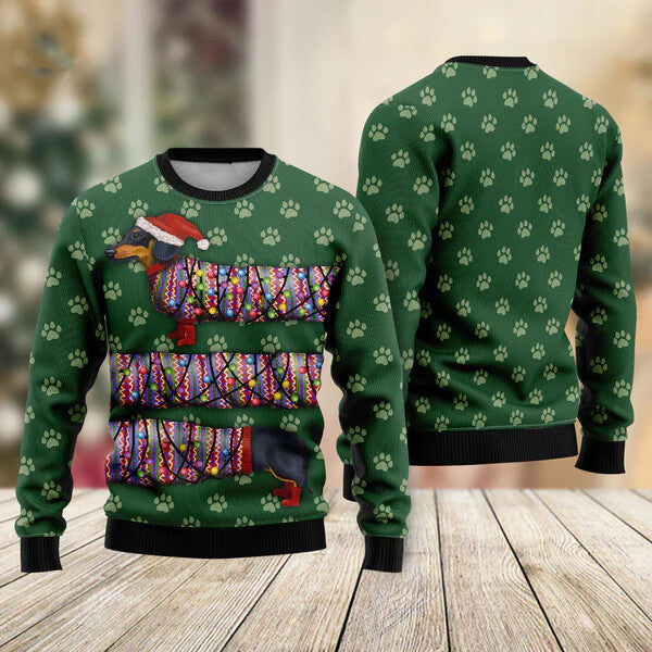 Dachshund Ugly Christmas Sweater For Men & Women Christmas Gift Sweater US1675 - WeCustomit