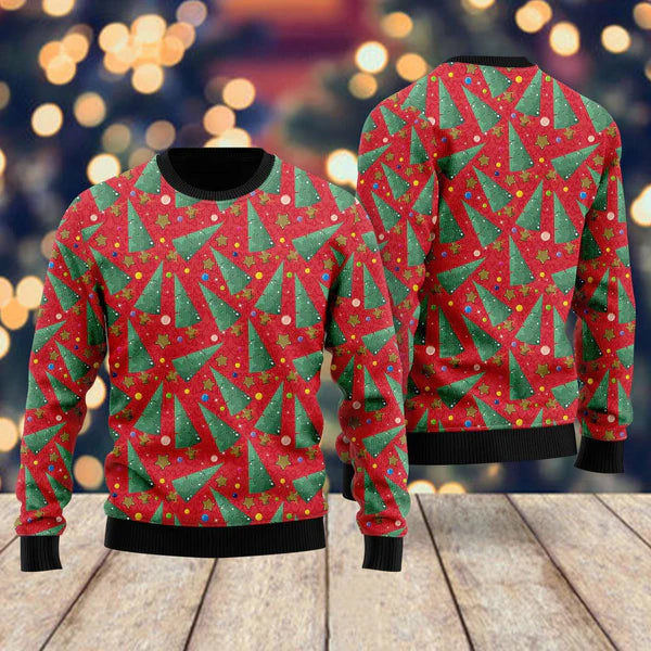 Jingle Jingle Xmas Tree Pattern Ugly Christmas Sweater For Men & Women Christmas Gift Sweater US2244 - WeCustomit