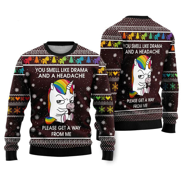 Funny Unicorn Ugly Christmas Sweater For Men & Women Christmas Gift Sweater US1813 - WeCustomit
