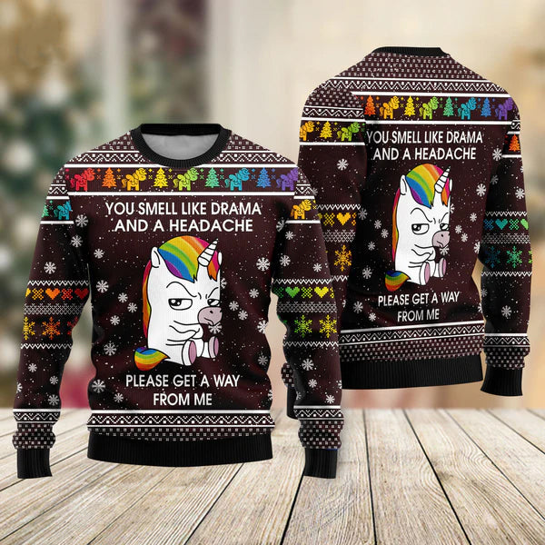 Funny Unicorn Ugly Christmas Sweater For Men & Women Christmas Gift Sweater US1813 - WeCustomit