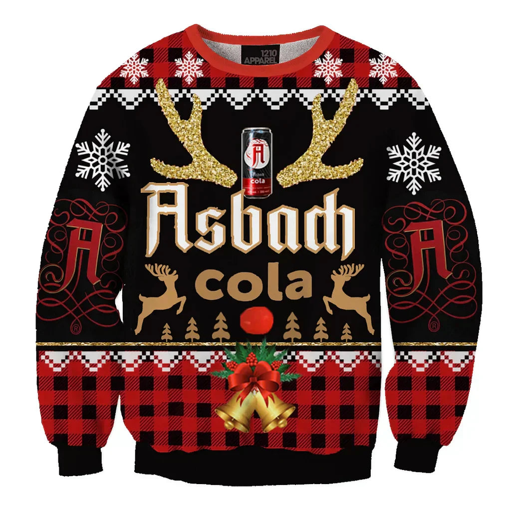 Unisex Elk Antler Plaid 3D Ugly Christmas Sweater For Men & Women Christmas Gift Sweater BH1152 - WeCustomit