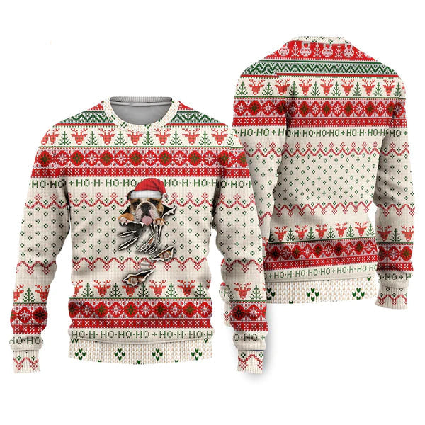 Dog Scratch Ugly Christmas Sweater For Men & Women Christmas Gift Sweater US1820 - WeCustomit