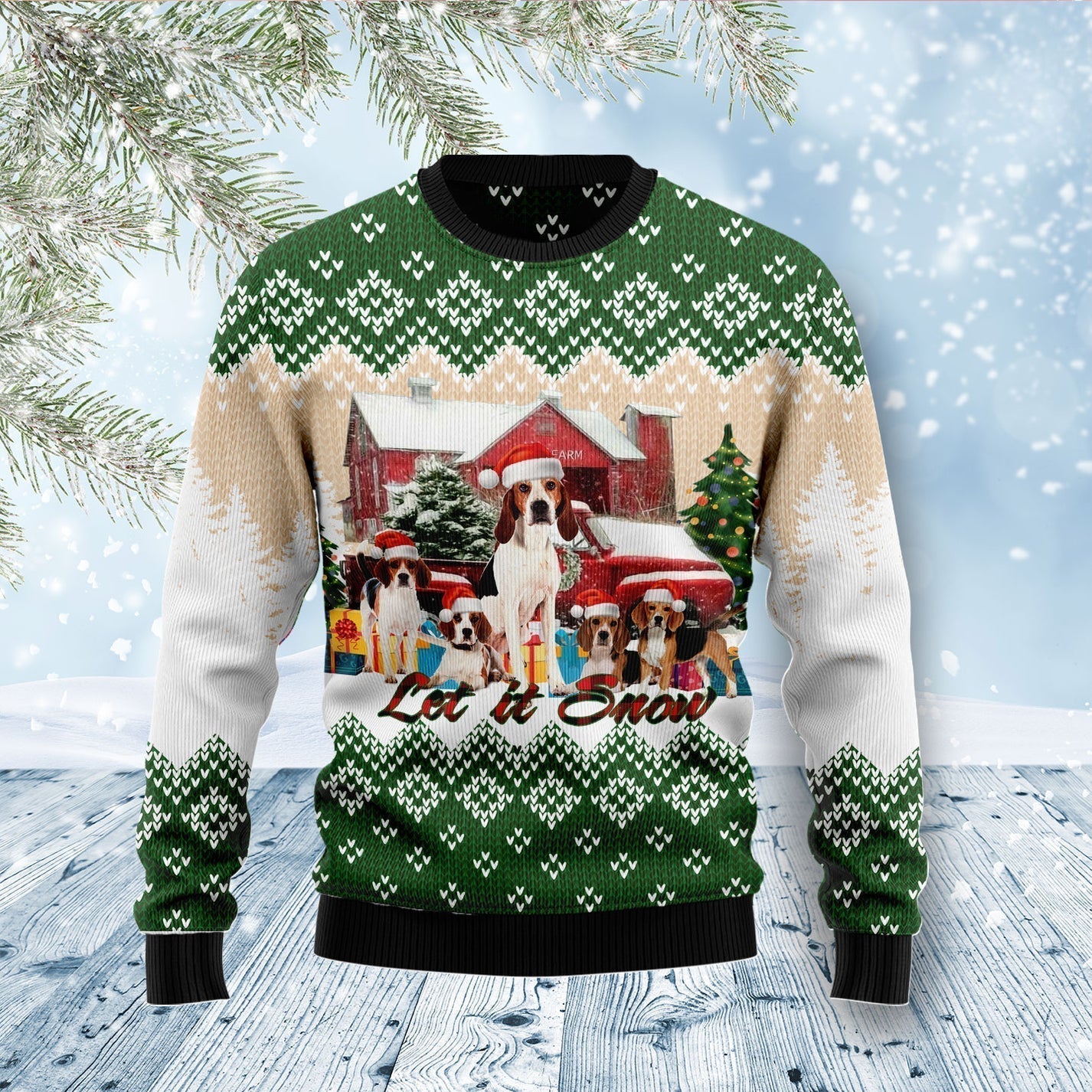 Let It Snow Ugly Christmas Sweater For Men & Women Christmas Gift Sweater US2903 - WeCustomit